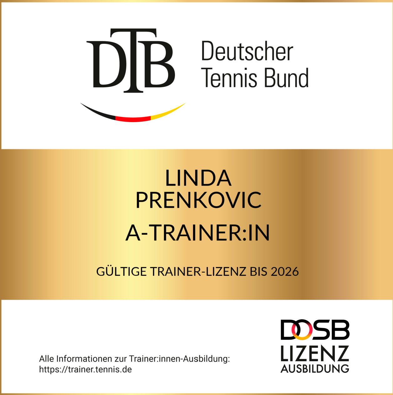 dtb a lizenz schild